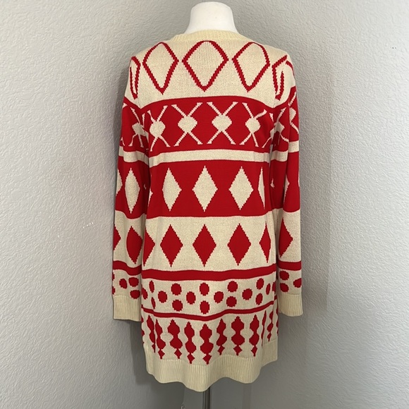 PRONTO USA red and cream cardigan - Picture 5 of 8